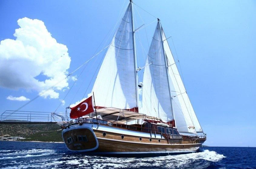 a boat on the water aboard DREAMLAND Yacht for Sale