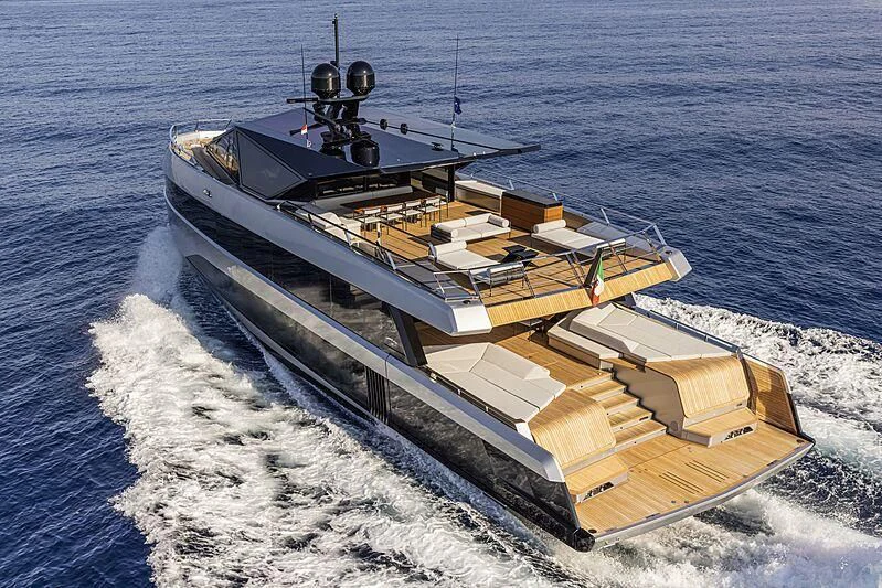 a military ship in the water aboard TELL ME WHY Yacht for Sale