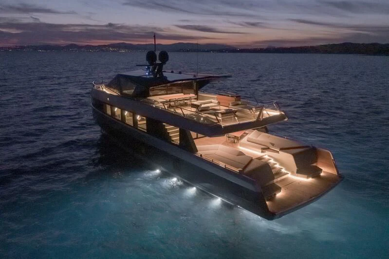a boat in the water aboard TELL ME WHY Yacht for Sale