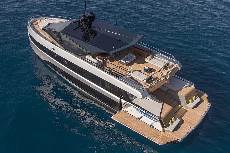 a high angle view of a ship aboard TELL ME WHY Yacht for Sale