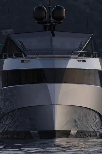 a white yacht in the water aboard TELL ME WHY Yacht for Sale