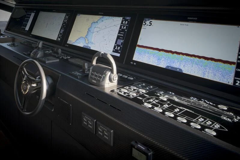 a car stereo system aboard TELL ME WHY Yacht for Sale