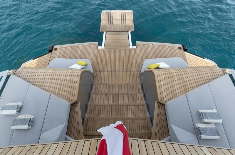 a boat on the water aboard TELL ME WHY Yacht for Sale