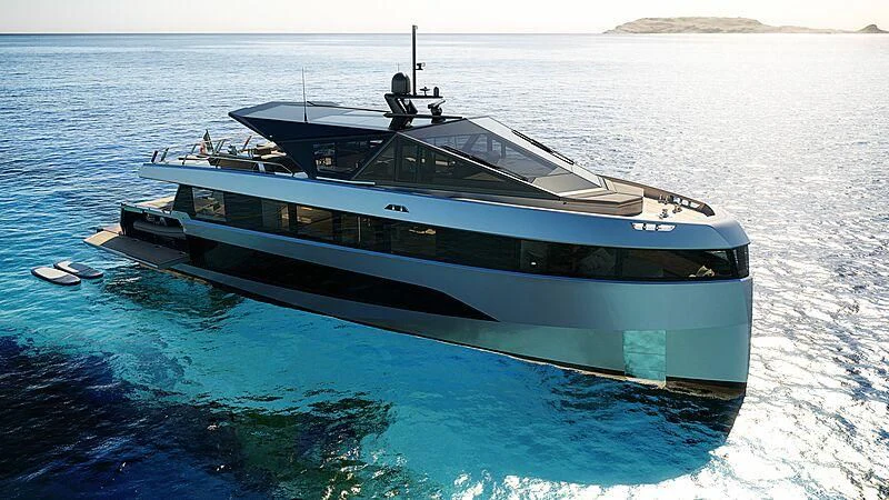 a boat in the water aboard TELL ME WHY Yacht for Sale