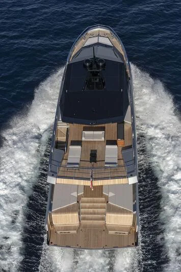 a space ship in the water aboard TELL ME WHY Yacht for Sale