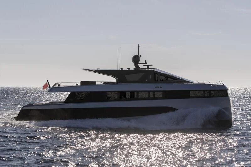 a boat in the water aboard TELL ME WHY Yacht for Sale