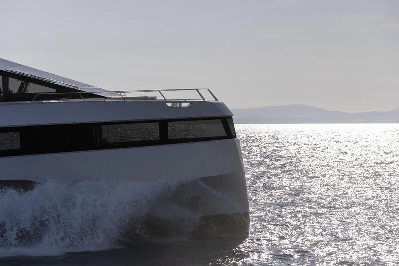 a boat on the water aboard TELL ME WHY Yacht for Sale