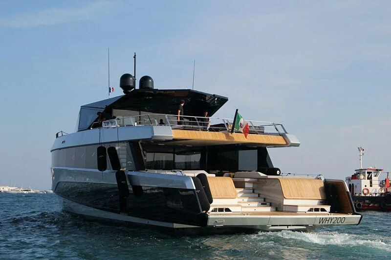 a boat on the water aboard TELL ME WHY Yacht for Sale