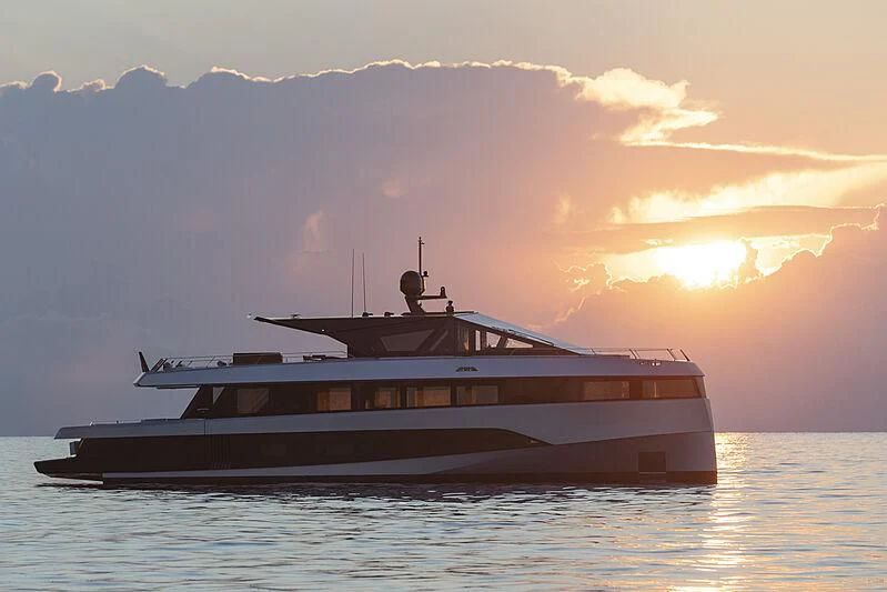 a boat in the water aboard TELL ME WHY Yacht for Sale