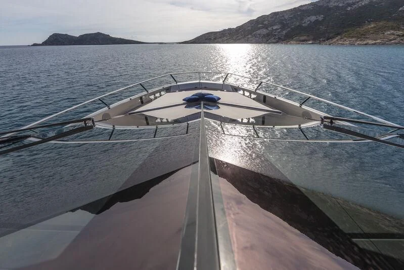 a boat on the water aboard TELL ME WHY Yacht for Sale