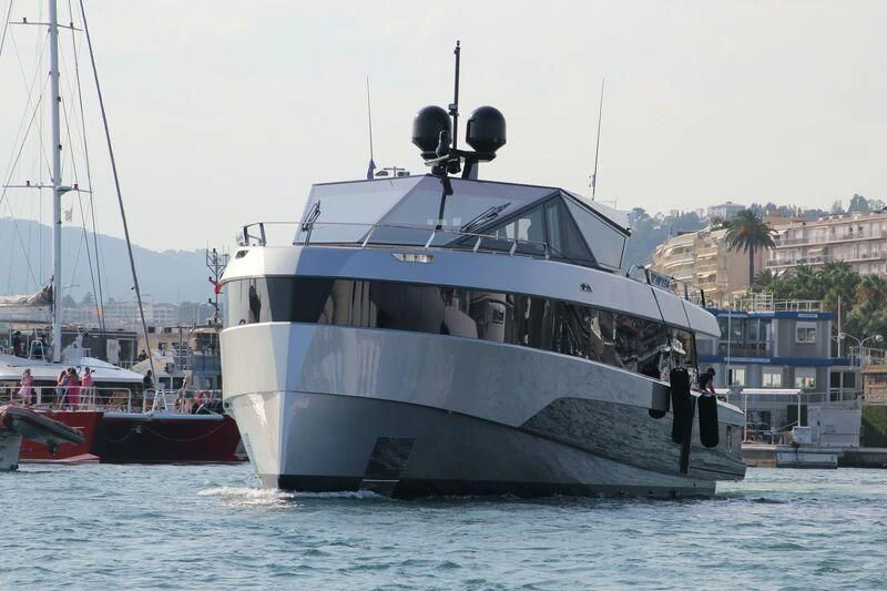 a boat on the water aboard TELL ME WHY Yacht for Sale