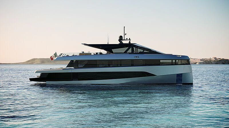 a boat in the water aboard TELL ME WHY Yacht for Sale