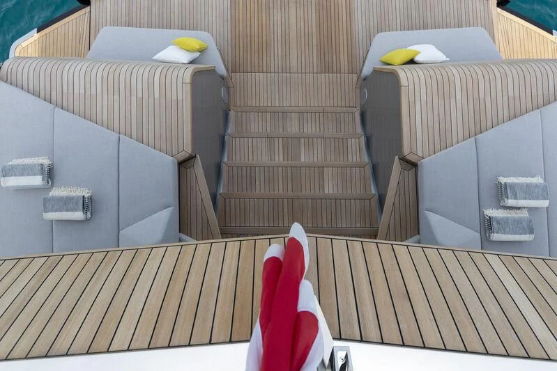 a room with bunk beds aboard TELL ME WHY Yacht for Sale