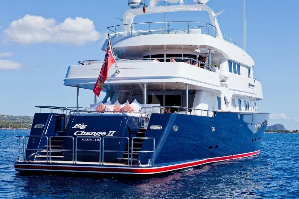 a boat on the water aboard BIG CHANGE II Yacht for Sale