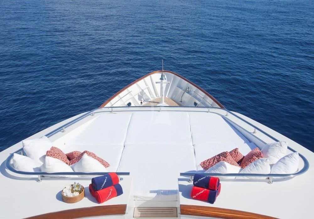 a boat on the water aboard BIG CHANGE II Yacht for Sale