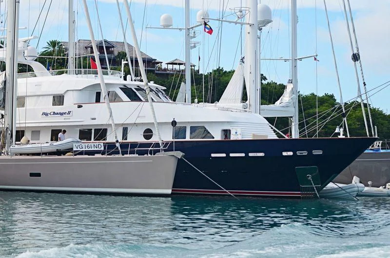 a couple of boats in the water aboard BIG CHANGE II Yacht for Sale