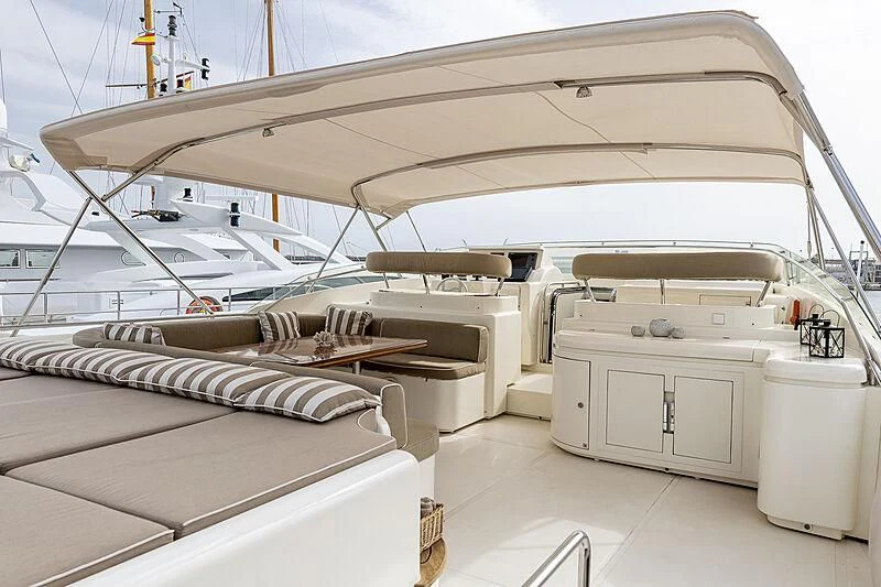 a large white machine aboard SETAI Yacht for Sale