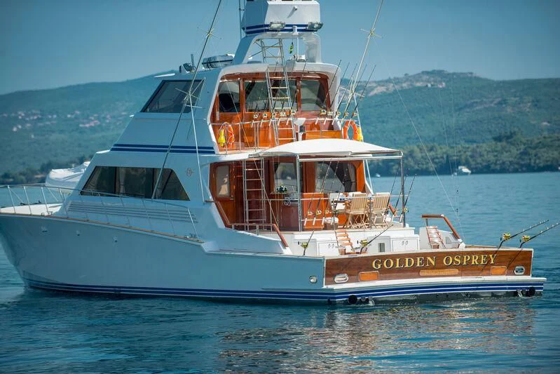 a boat on the water aboard GOLDEN OSPREY Yacht for Sale