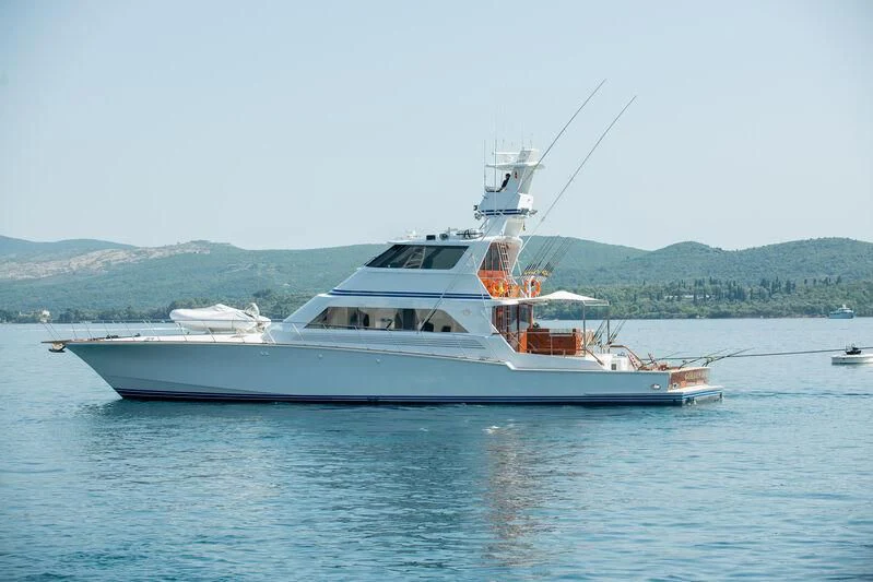 a boat in the water aboard GOLDEN OSPREY Yacht for Sale