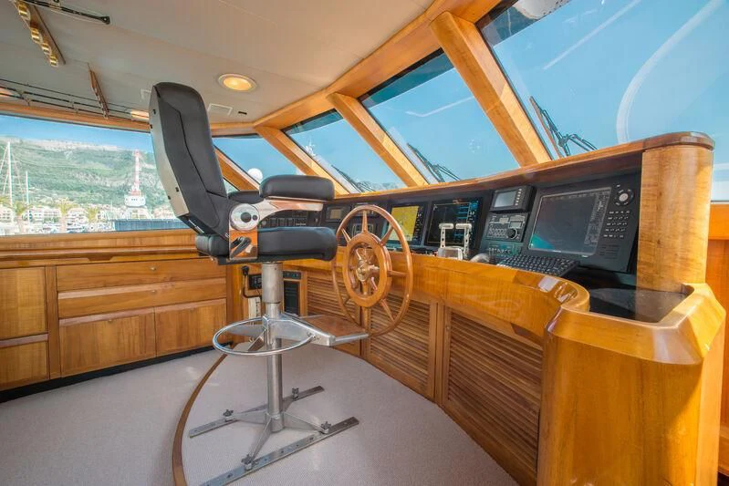 a vehicle with a steering wheel aboard GOLDEN OSPREY Yacht for Sale