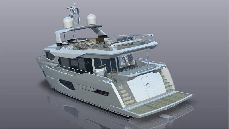 a model of a space ship aboard GIOIA Yacht for Sale