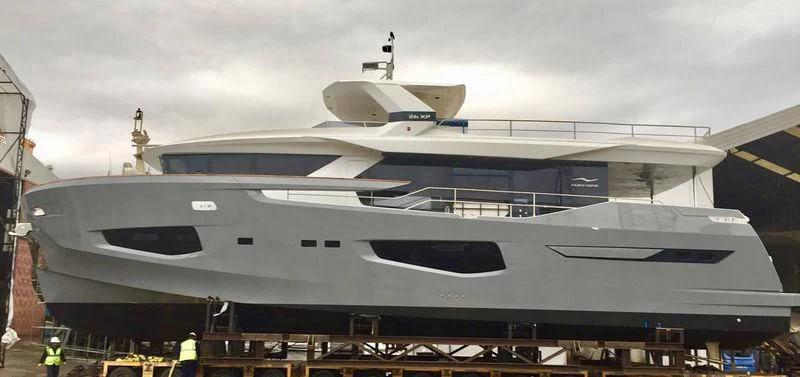 a large white ship aboard GIOIA Yacht for Sale