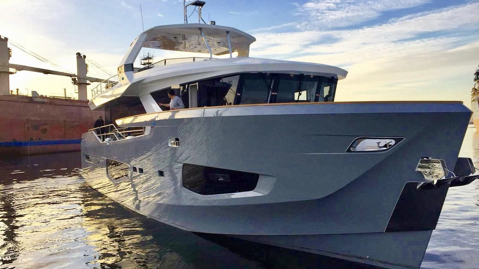 a boat in the water aboard GIOIA Yacht for Sale