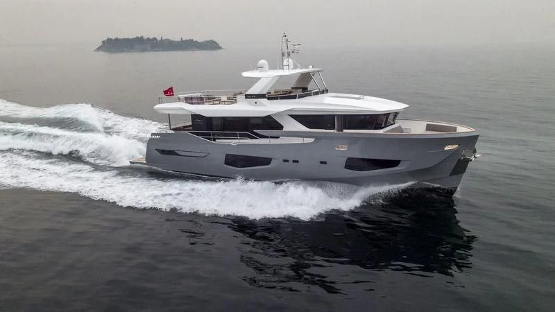 a boat on the water aboard GIOIA Yacht for Sale