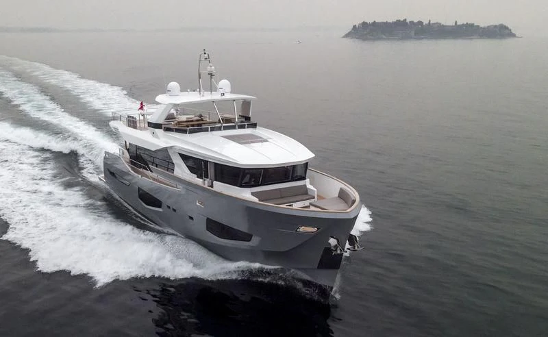 a boat on the water aboard GIOIA Yacht for Sale
