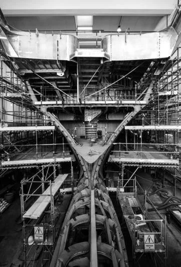 a large factory machinery aboard HIGH POWER III Yacht for Sale