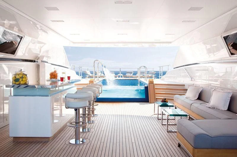 a boat on the water aboard HIGH POWER III Yacht for Sale