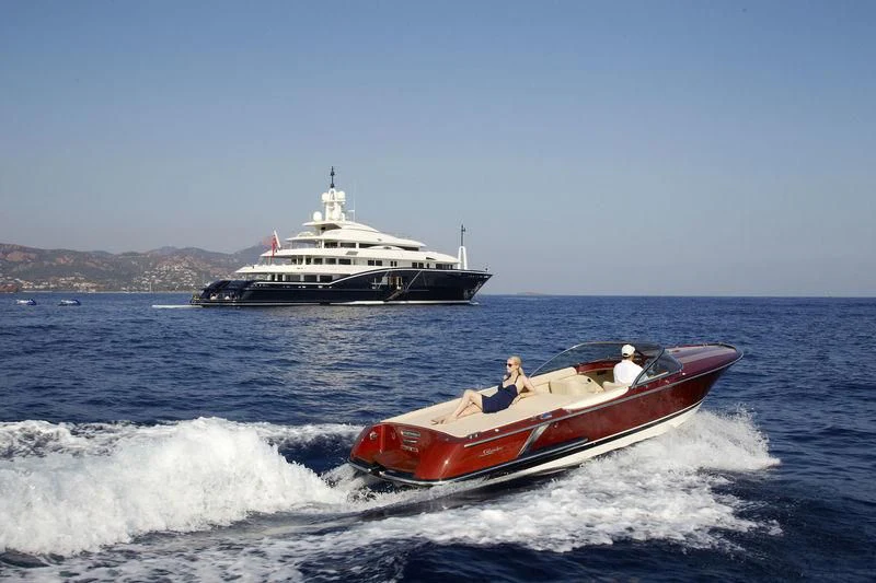 a boat and a boat in the water aboard HIGH POWER III Yacht for Sale
