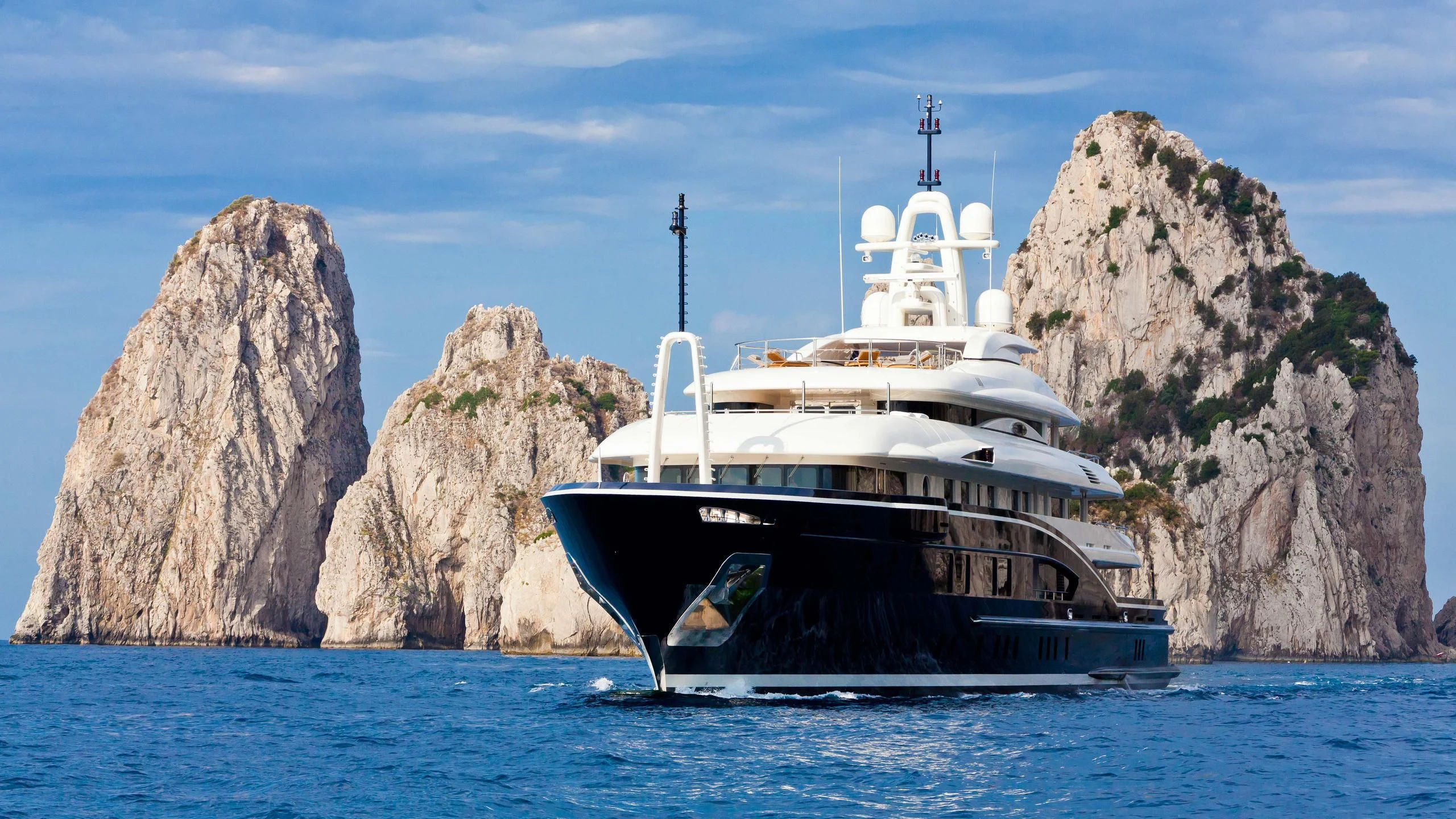 a boat in the water aboard HIGH POWER III Yacht for Sale