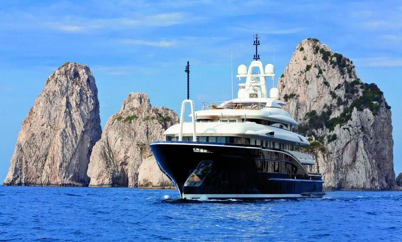 a boat in the water aboard HIGH POWER III Yacht for Sale
