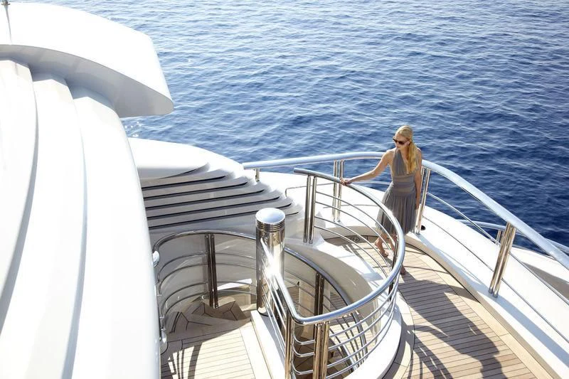 a person sitting on a boat aboard HIGH POWER III Yacht for Sale