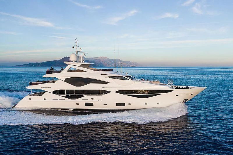 a white yacht on the water aboard THE BOAT OF FATE 2 Yacht for Sale