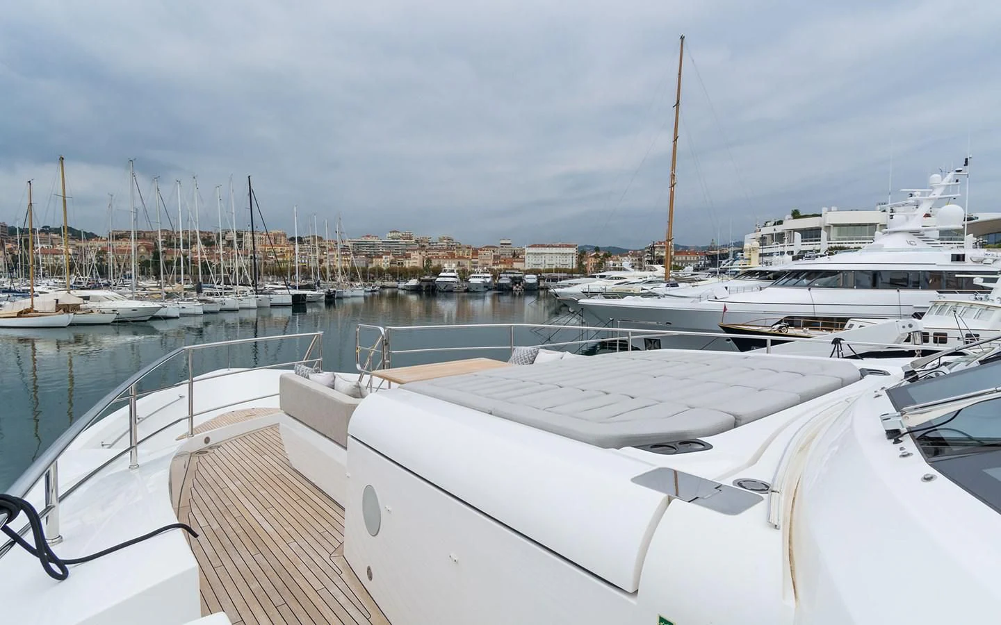 a boat in a harbor aboard THE BOAT OF FATE 2 Yacht for Sale