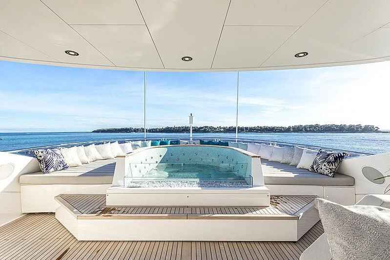 a large white boat on a boat aboard THE BOAT OF FATE 2 Yacht for Sale
