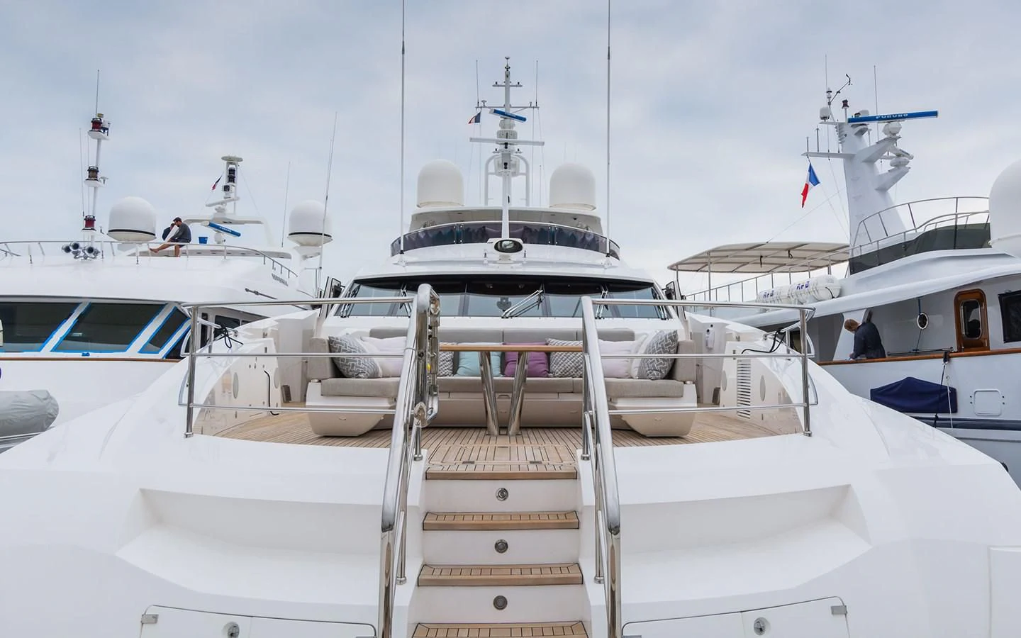 a boat with a staircase aboard THE BOAT OF FATE 2 Yacht for Sale