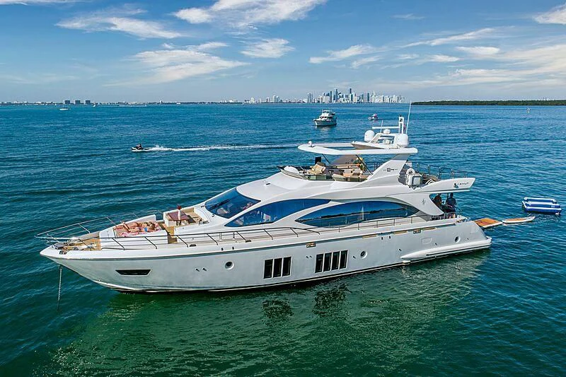 a boat in the water aboard PHOENIX Yacht for Sale