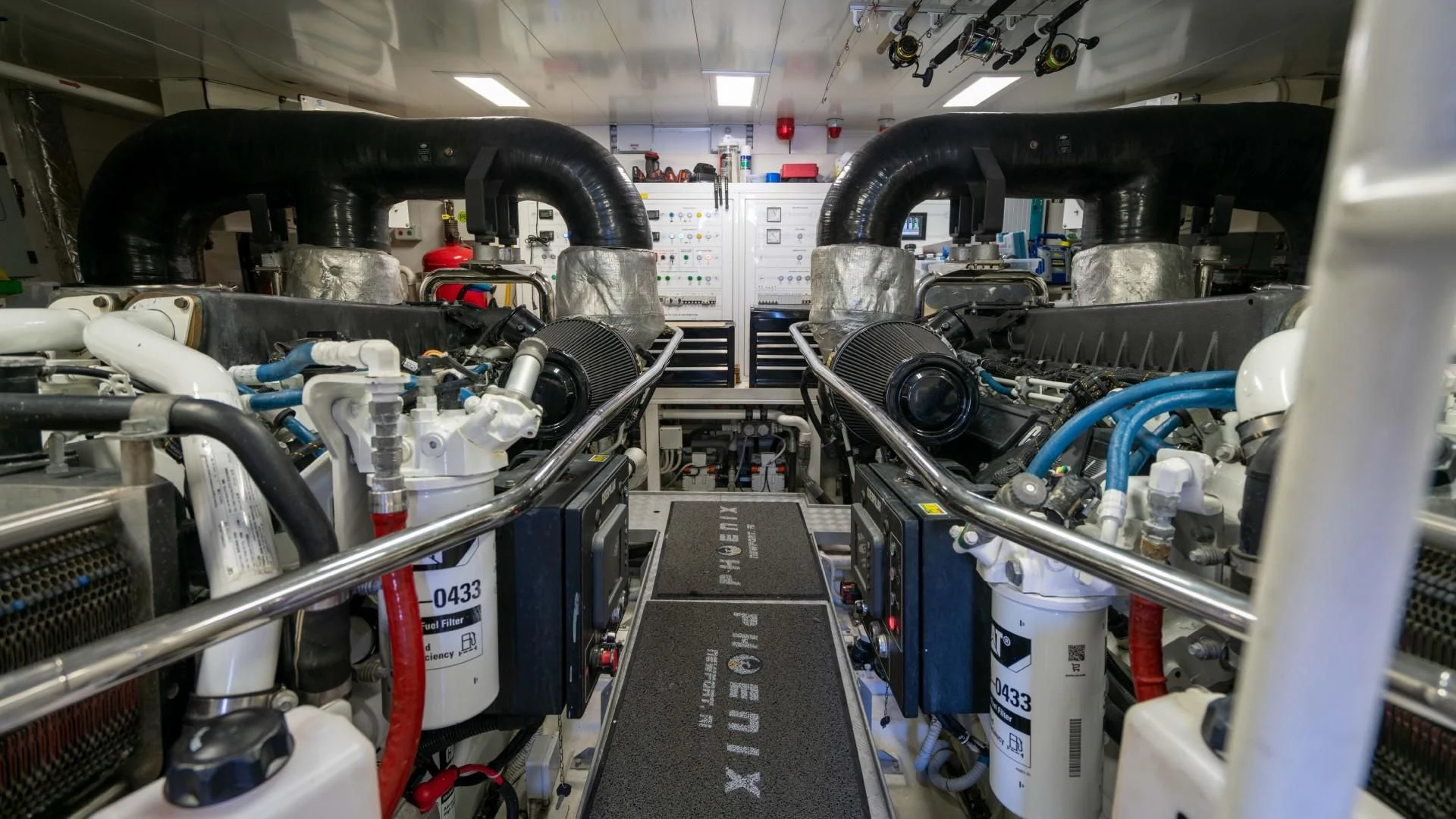 a factory with several machines aboard PHOENIX Yacht for Sale