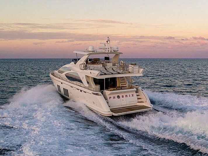 a boat on the water aboard PHOENIX Yacht for Sale