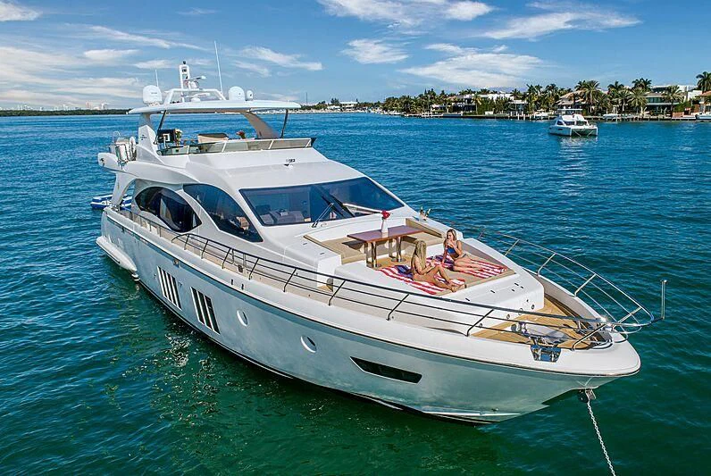a boat in the water aboard PHOENIX Yacht for Sale
