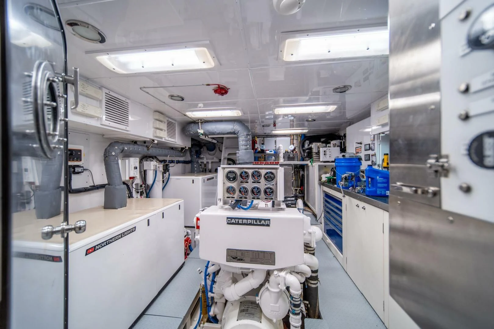 a room with equipment and equipment aboard SEA LION Yacht for Sale