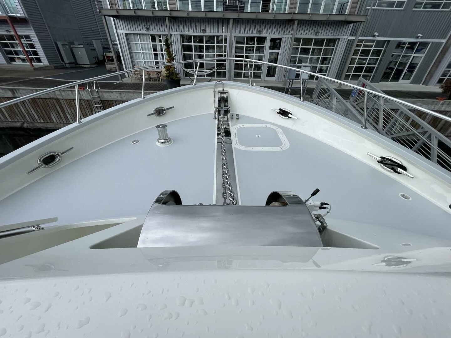 a large white pool with a ladder aboard SEA LION Yacht for Sale