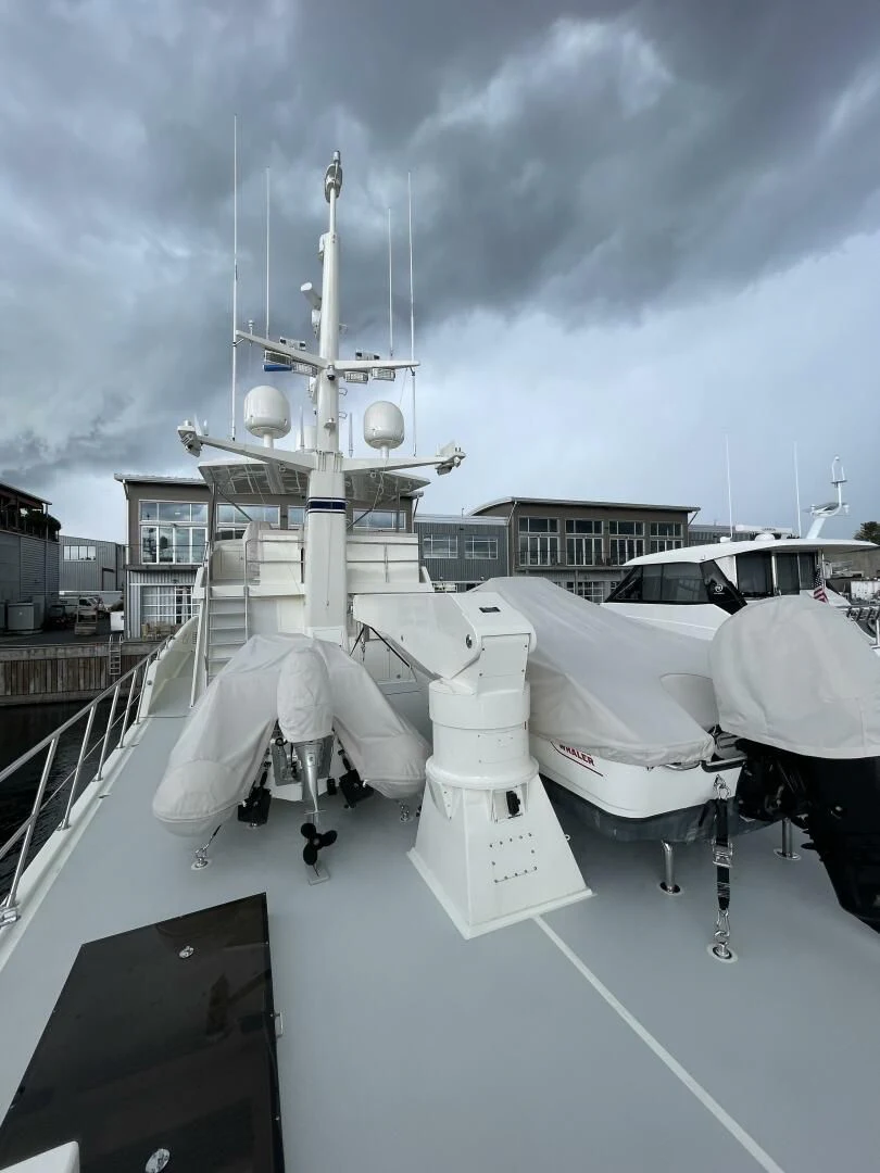 a space shuttle on a platform aboard SEA LION Yacht for Sale