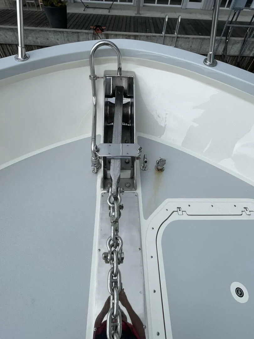 a metal object on a white surface aboard SEA LION Yacht for Sale