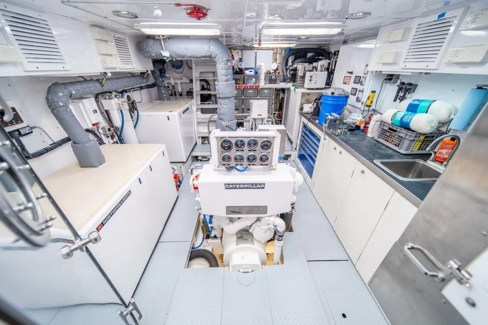 a room with machinery and equipment aboard SEA LION Yacht for Sale