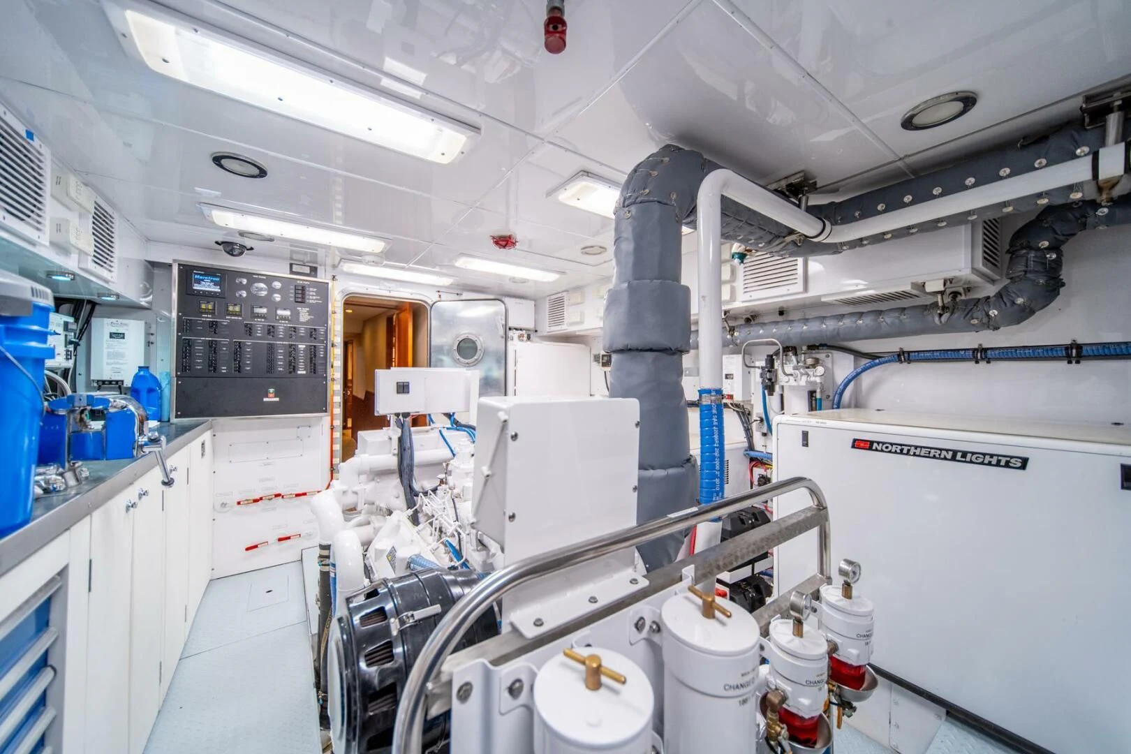 a room with several machines aboard SEA LION Yacht for Sale