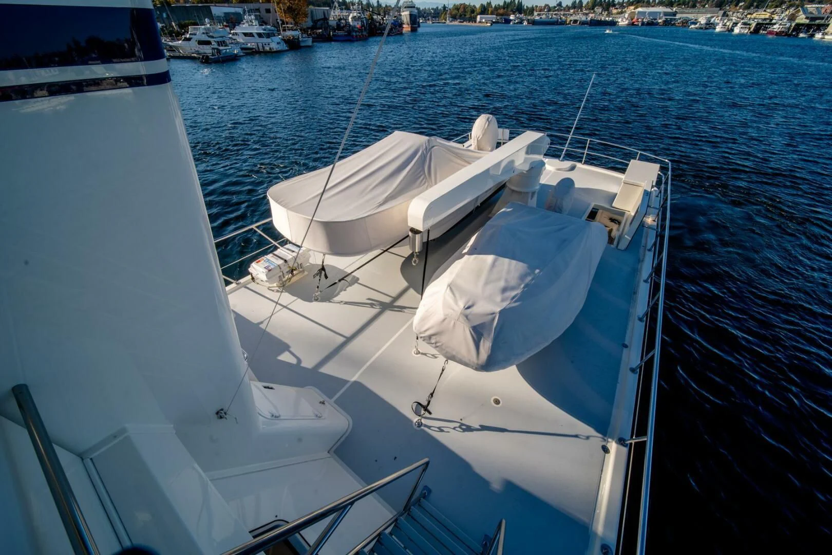 a boat on the water aboard SEA LION Yacht for Sale
